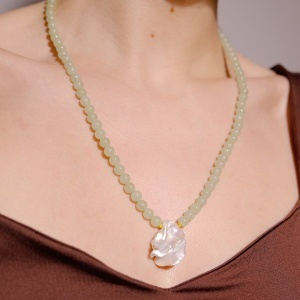 Colier Jade & keshi pearl - Img 3