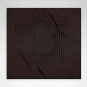 Eșarfă Monogram chocolate & black