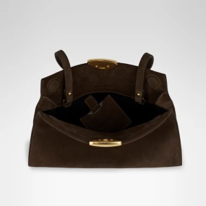 Geantă Noa soft dark chocolate suede - Img 3