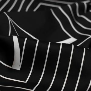 Eșarfă Monogram black & ivory - Img 3