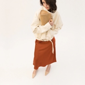 Geantă Noa soft beige suede - Img 3