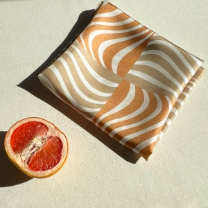 Eșarfă Wavy orange & light brown - Img 2