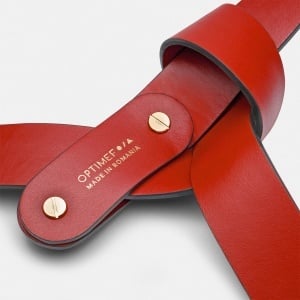 Centură piele Knot ruby red - Img 2