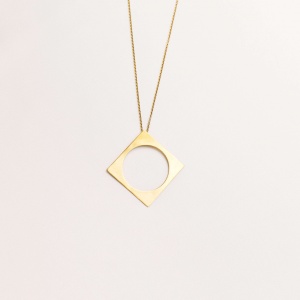 Colier Plattitude S-circled auriu