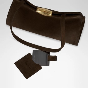 Geantă Noa soft dark chocolate suede - Img 4