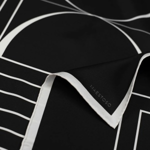 Eșarfă Monogram black & ivory - Img 4