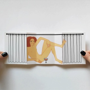 Felicitare Fără perdea – El / aperol