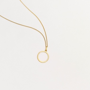 Colier Plattitude Empty circle auriu