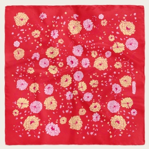 Eșarfă Chrysanthemum red floral