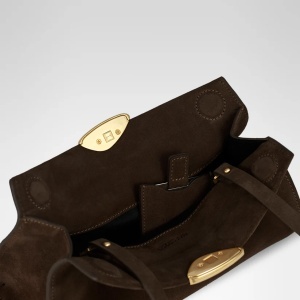 Geantă Noa soft dark chocolate suede - Img 5
