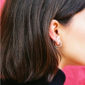 Cercei Mini organic hoops thin - Img 2
