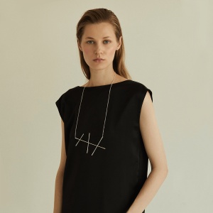 Colier Alphabet Edda argintiu - Img 2