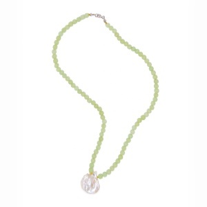 Colier Jade & keshi pearl