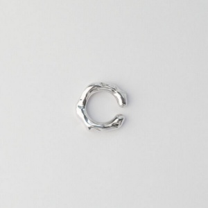 Cuff earing Organic argintiu