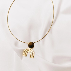 Colier Mino labyrinth auriu