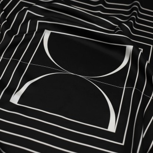 Eșarfă Monogram black & ivory - Img 2