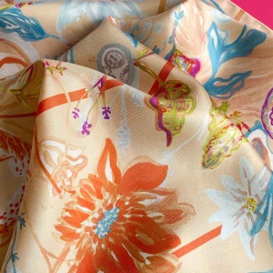 Eșarfă Romantic peachy beige floral - Img 5