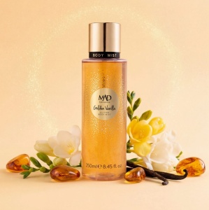 Parfum pentru corp MAD Golden Vanilla cu sclipici- 250 ml