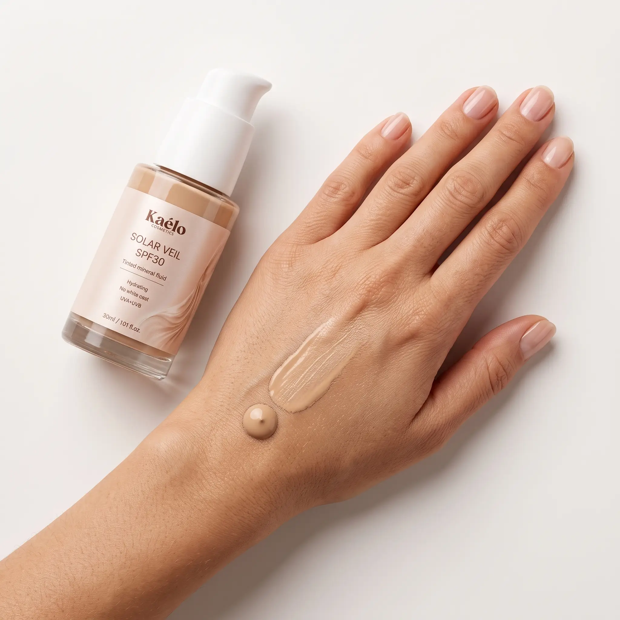SOLAR VEIL SPF30 Kaélo Cosmetics în ambalaj premium