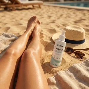 Loțiune After-Sun cu Castravete & Mentă, Efect Răcoritor și Hidratare, 150 ml – Kaélo HELIOX Recover - Img 5