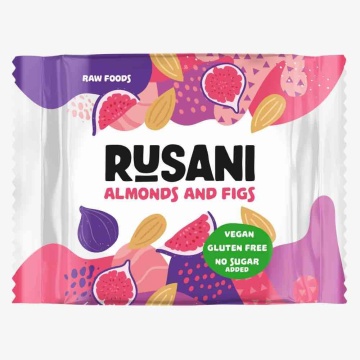 Baton natural Migdale si Smochine (fara zahar, fara gluten, vegan) 40g - Rusani