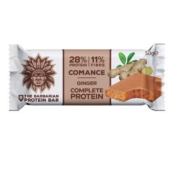 Baton proteic ECO cu ghimbir (fara zahar, fara gluten, vegan) 50g - The Barbarian Raw Bar