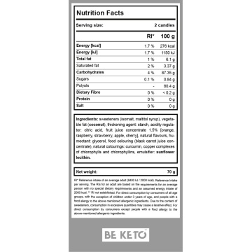 Caramele Keto MIX FRUCTE (fara zahar, fara gluten, vegan) 70g - BE KETO - Img 4