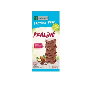 Ciocolata cu lapte si crema de alune de padure (fara gluten, fara lactoza) 100g - Damhert