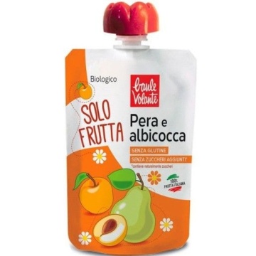 ECO Piure de pere si caise, fara gluten, fara zahar adaugat, Baule Volante 100g - Img 2