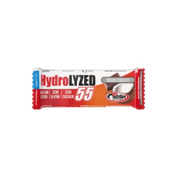Baton proteic hidrolizat cu aroma de Ciocolata Neagra si COCOS (fara zahar, fara gluten, fara ulei de palmier) 55g - Pro Nutrition