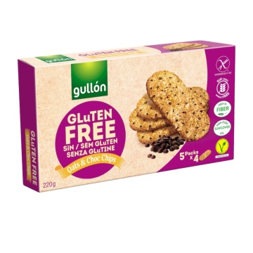 Biscuiti cu ovaz si picaturi de ciocolata (fara gluten) 220g - Gullon