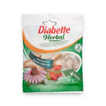 Bomboane Herbal cu Macese, ghimbir si Vitamina C cu Stevia (fara zahar, fara gluten) 60g - Dibette - Img 2