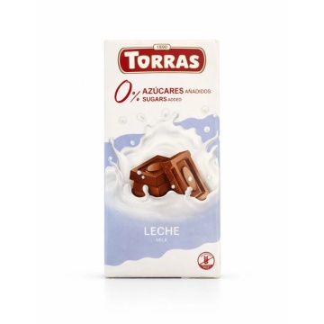 Ciocolata cu lapte (fara zahar, fara gluten) 75g - Torras
