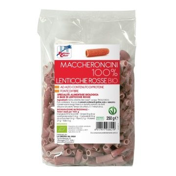 ECO Paste Maccheroncini din linte rosie 100%, fara gluten, Finestra Sul Cielo 250g
