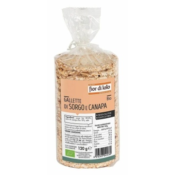 ECO Rondele (Galete) din sorg si seminte de canepa, fara gluten, Fior di Loto 120g - Img 2