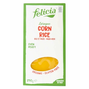 Foi de Lasagna ECO din malai si orez (fara zahar, fara gluten) 250g - Felicia