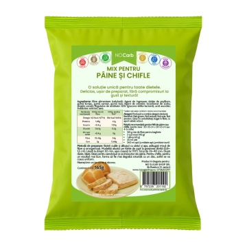 Mix pentru paine si chifle (Fara Carbohidrati, fara Gluten, keto) 165g - NoCarb
