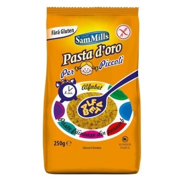 Paste din porumb Alfabet (fara gluten) 250g - Pasta dOro SamMills