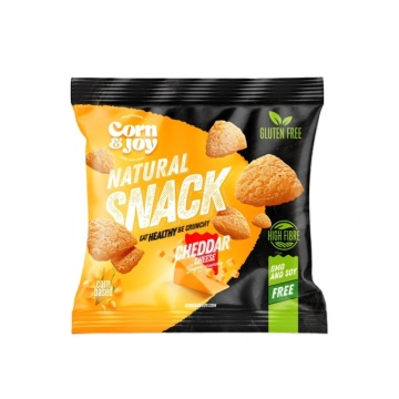 Pufuleti cu aroma de Cheddar (fara zahar, fara gluten) 40g - Corn&Joy