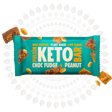 Baton Keto Choc Fudge & Arahide ( fara zahar, fara gluten, lowcarb) 50g - Pulsin