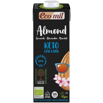 Bautura vegetala ECO keto cu migdale (fara zahar, fara gluten, vegan) 1l - Ecomil