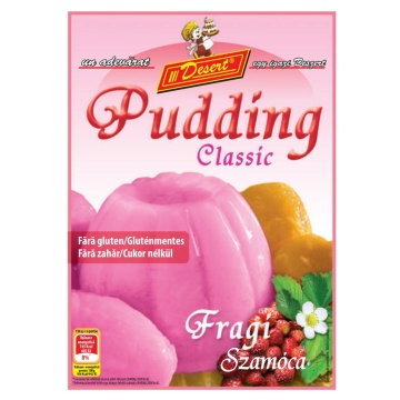Budinca cu aroma de fragi (fara zahar, fara gluten) 42g - Desert