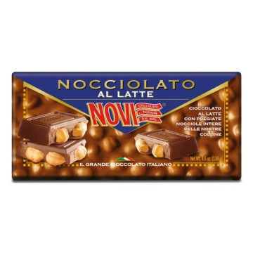 Ciocolata cu lapte extrafina cu alune intregi (fara gluten) 130g - Novi