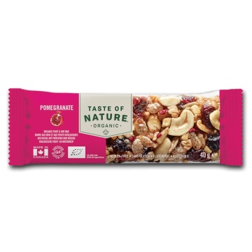 ECO Baton cu suc rodie (fara zahar, fara gluten, vegan) 40g - Taste of Nature - Img 2