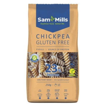 Fusilli High Protein din naut si mazare galbena (fara gluten) 250g - SamMills