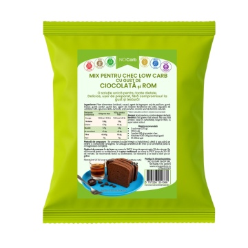 Mix pentru chec cu CIOCOLATA & ROM (lowcarb, fara zahar, fara gluten, keto) 85g - NoCarb