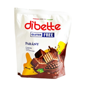 Napolitane glazurate cu cacao (fara zahar, fara gluten) punga 120g - Dibette
