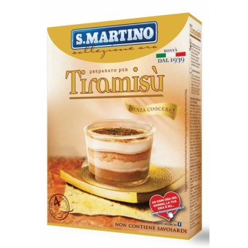 Preparat pentru Tiramisu fara coacere (fara gluten) (8 portii), S.Martino, 145g