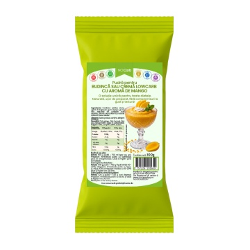Pudra pentru jeleu sau crema cu aroma de MANGO (lowcarb, fara zahar, fara gluten, KETO) 100g - NoCarb