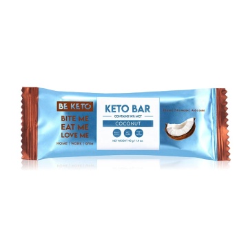Baton KETO cu COCOS Coconut (fara zahar, fara gluten, lowcarb) 40g - BE KETO